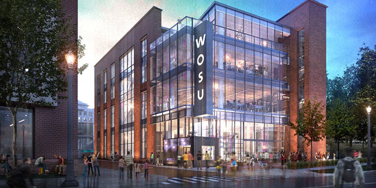 rendering of the new WOSU Public Media location