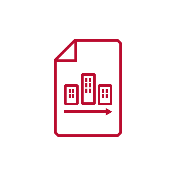 tile graphic of several sheets of paper with buildings on the coversheet