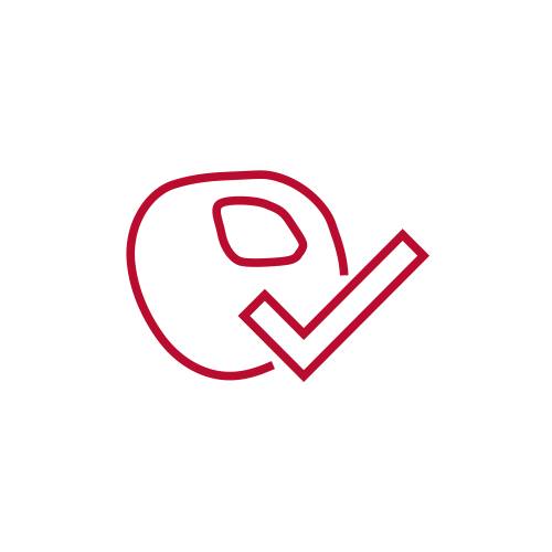 Buckeye nut with a checkmark