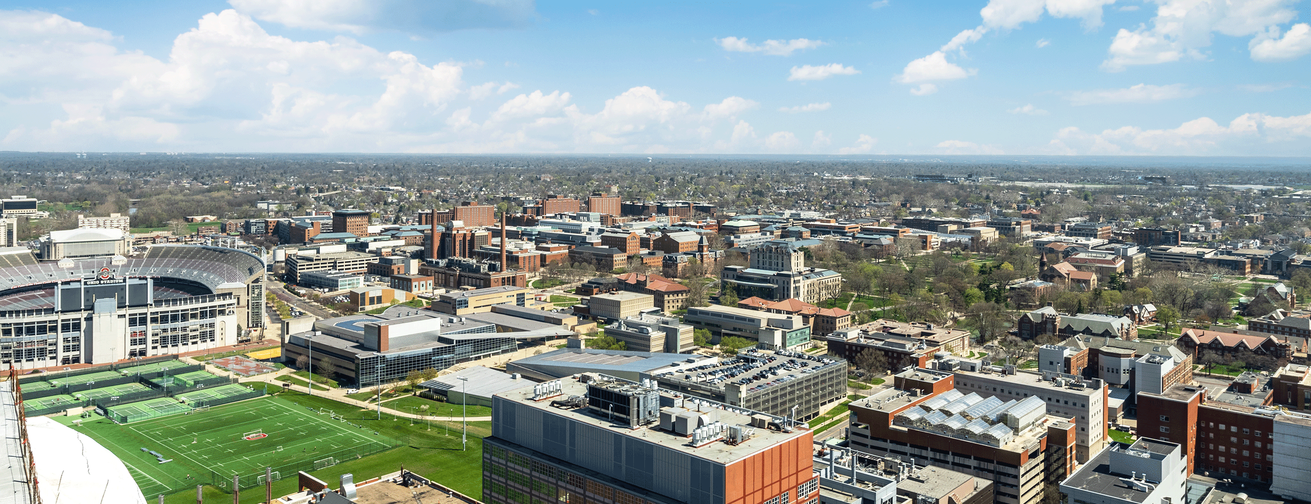 Aerial View of Ohio State Campus