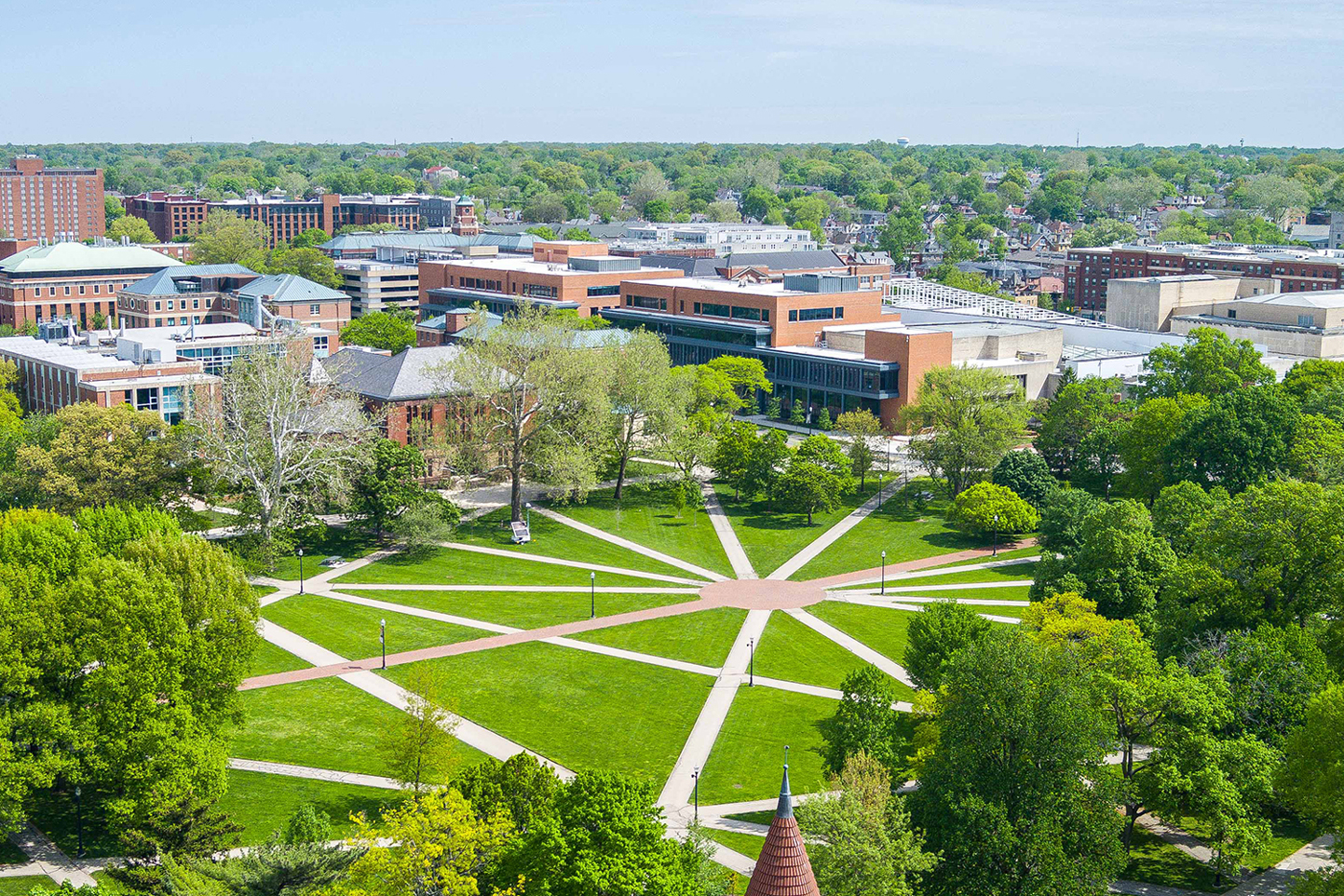 Birds-eye view of the Oval
