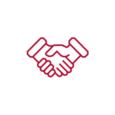 Two hands grasping together in a handshake
