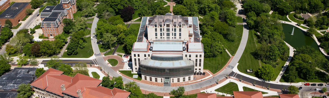 Aerial Image of Ohio State Campus - Thompson Library area