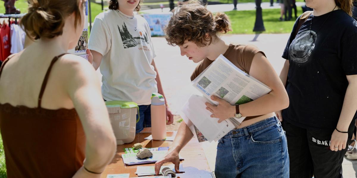 students at Earth Day celebration