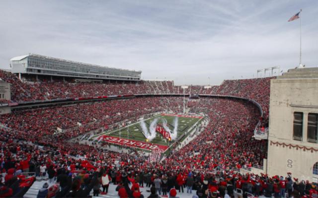 Ohio Stadium looking east with fans inside