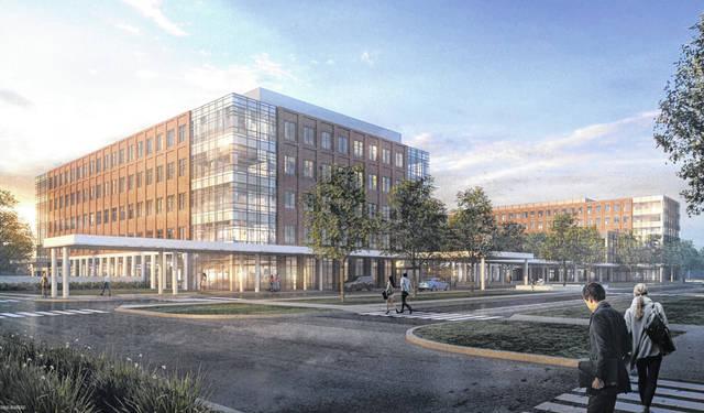 rendering of the new building proposed for the Powell area
