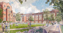 rendering of the health sciences building