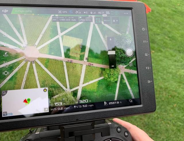 screenshot of an image in real time from the drone
