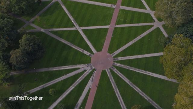 aerial view of oval