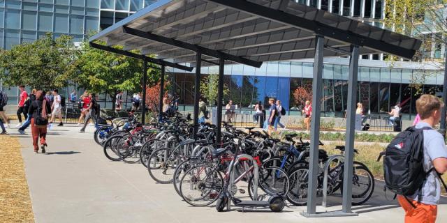 Bike rack outside of CBEC.