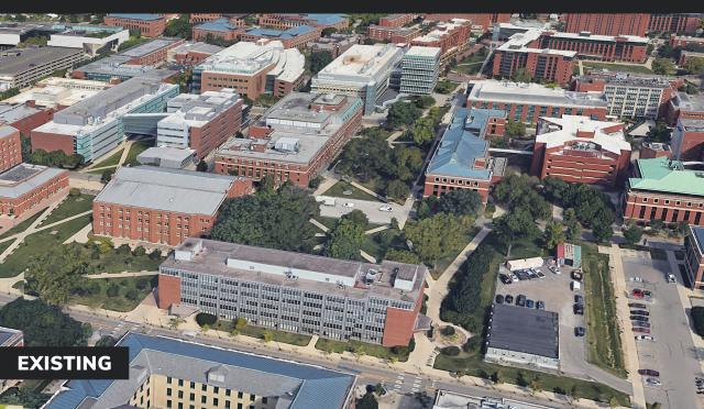 Aerial of the existing Hansford Quad