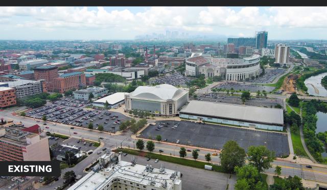 Aerial of the existing St. John's site