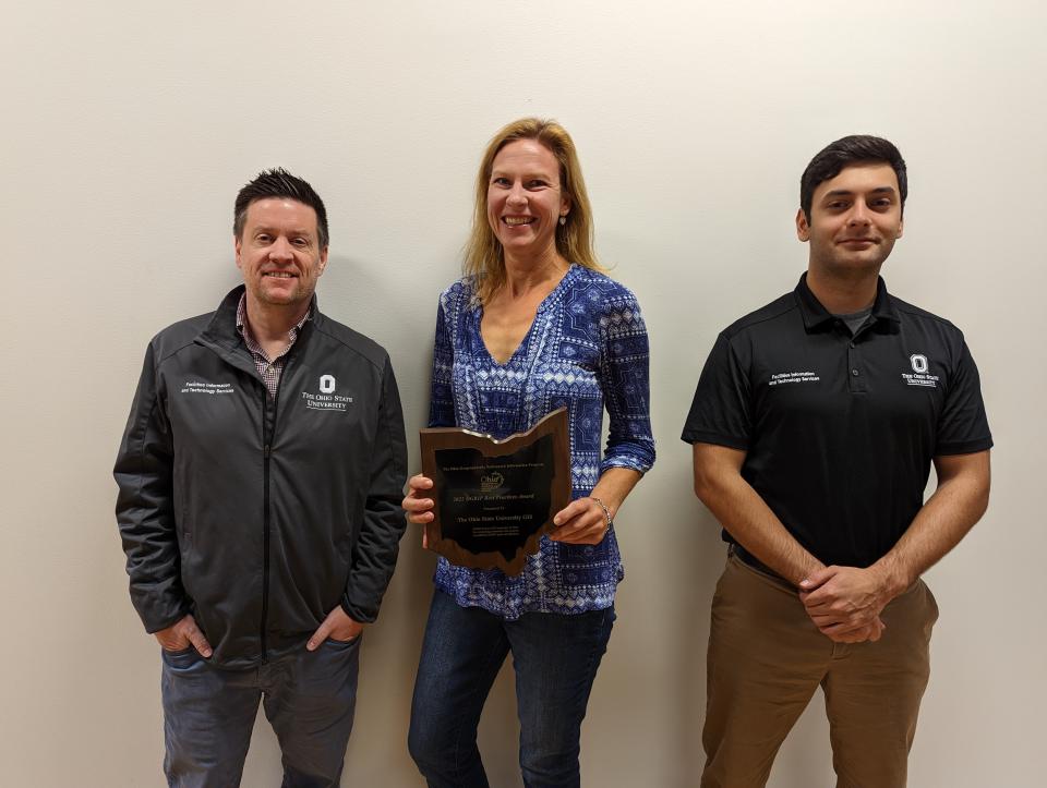 GIS team with GIS award