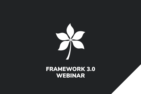 Graphic with the Buckeye Leaf and text "Framework 3.0 Webinar"