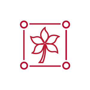 Icon of a box with a Buckeye leaf in the center