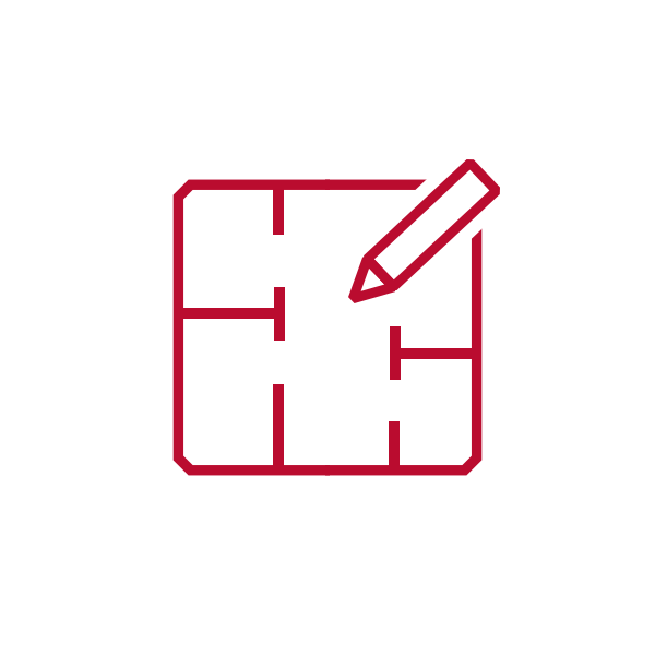 tile graphic of a floorplan with a pencil ready to edit it